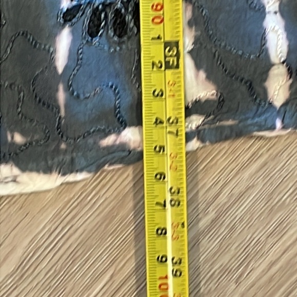 Daisy Island Wonens Swing Dress XL Pink & Grey Tie Dye Floral Embroidered Boho - Picture 13 of 13